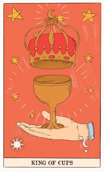 Цар на Чашите (King of Cups) - Таро карта значение